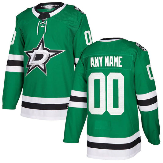 Custom D.Stars Authentic Jersey Kelly Green Stitched American Hockey Jerseys