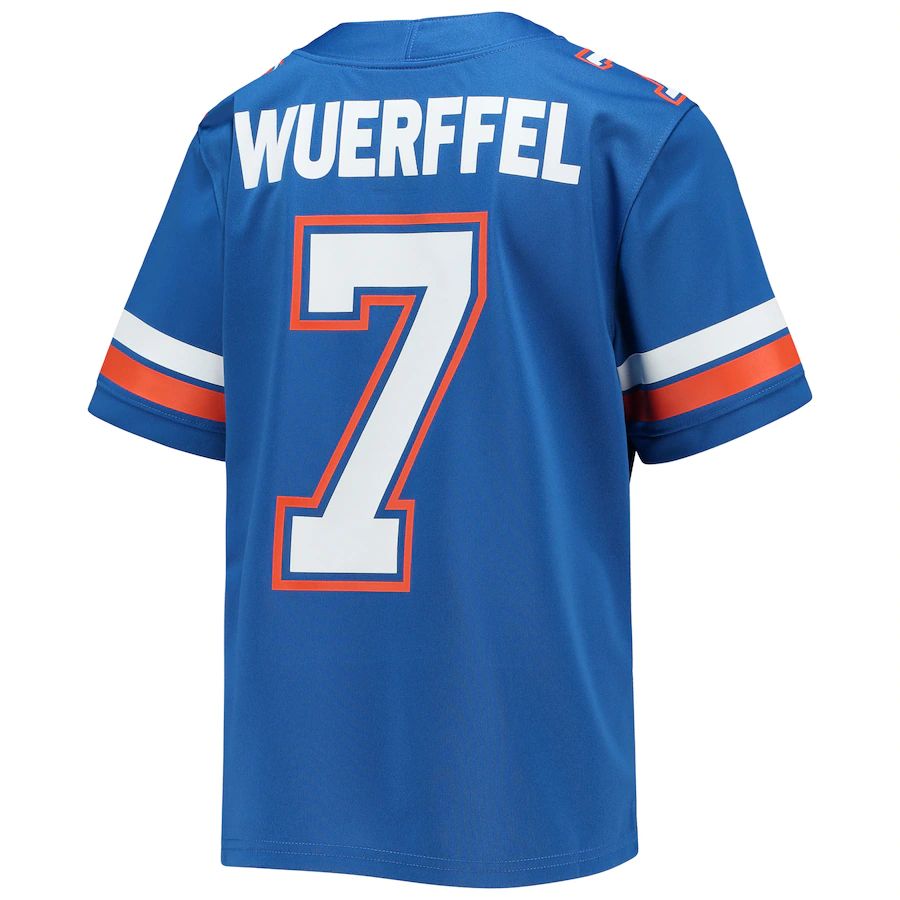 F.Gators #7 Danny Wuerffel Jordan Brand Alumni Jersey Royal Stitched American College Jerseys