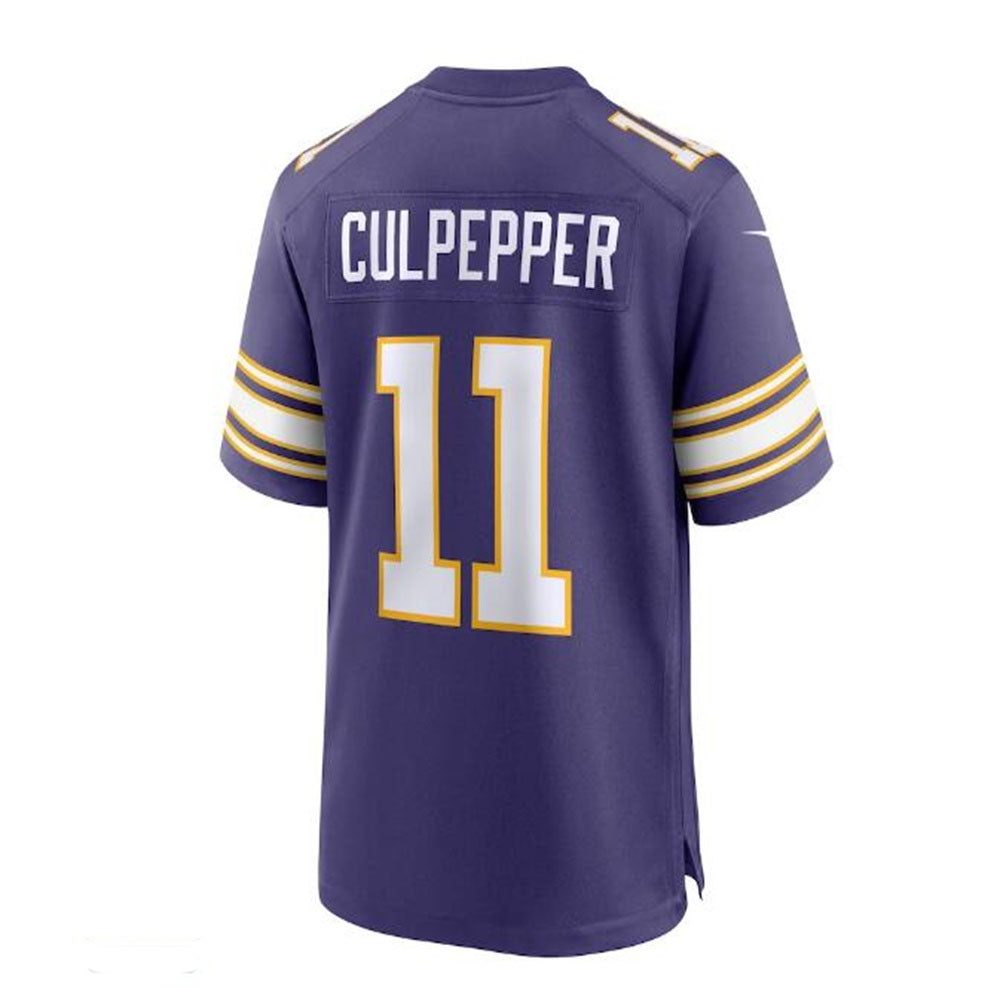 MN.Vikings #11 Daunte Culpepper Classic Retired Player Game Jersey - Purple Stitched American Football Jerseys