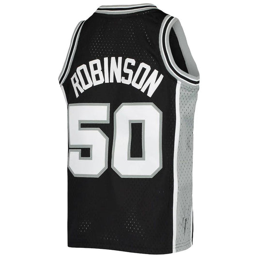 S.Antonio Spurs #50 David Robinson Mitchell & Ness  1998-99 Hardwood Classics Swingman Throwback Jersey Black Stitched American Basketball Jersey