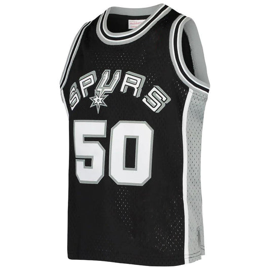 S.Antonio Spurs #50 David Robinson Mitchell & Ness 1998-99 Hardwood Classics Swingman Throwback Jersey Black Stitched American Basketball Jersey