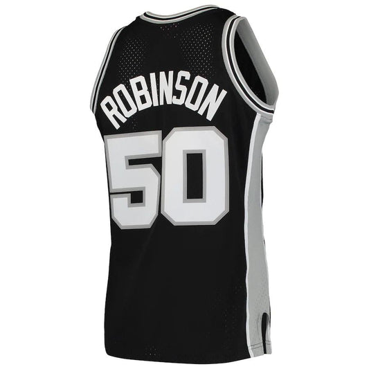 S.Antonio Spurs #50 David Robinson Mitchell & Ness Hardwood Classics 1998-99 Swingman Jersey Black Stitched American Basketball Jersey