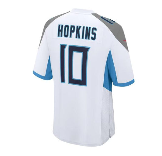 T.Titans #10 DeAndre Hopkins Game Jersey - White Stitched American Football Jerseys