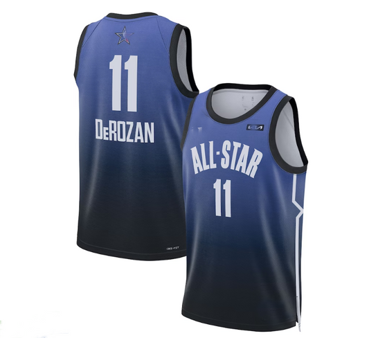 #11 DeMar DeRozan 2023 All-Star Game Swingman Jersey - Blue Stitched American Basketball Jersey