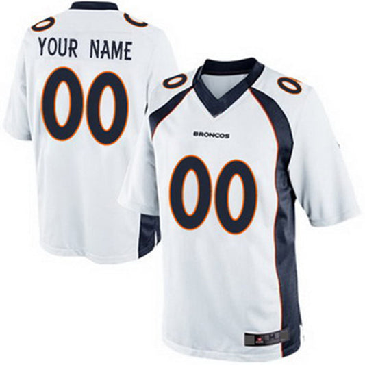 Custom D.Broncos 2013 White Limited Jersey Stitched Jersey American Football Jerseys