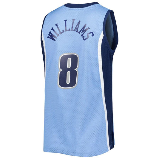 U.Jazz #8 Deron Williams Mitchell & Ness 2006-07 Hardwood Classics Swingman Jersey Blue Stitched American Basketball Jersey