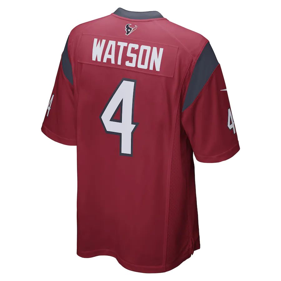 H.Texans #4 Deshaun Watson  Player Game Jersey Red Stitched American Football Jerseys