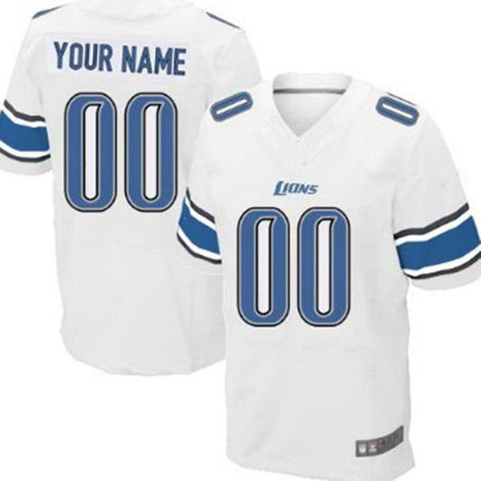 Custom D.Lions  White Elite Jersey Stitched American Football Jerseys