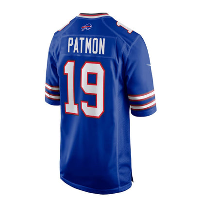 B.Bills #19 Dezmon Patmon  Game Player Jersey - Royal Stitched American Football Jerseys