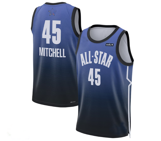 #45 Donovan Mitchell 2023 All-Star Game Swingman Jersey - Blue Stitched American Basketball Jersey