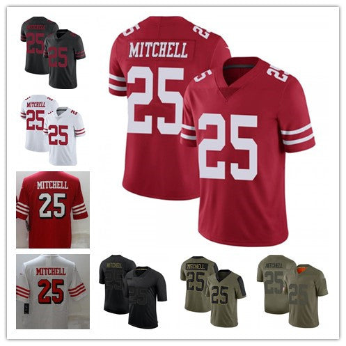 Men's #25 Elijah Mitchell SF.49ers Limited Stitched Jerseys