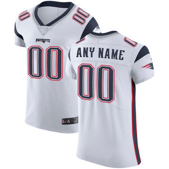 NE.Patriots  White Vapor Untouchable Custom Elite Jersey Football Jerseys