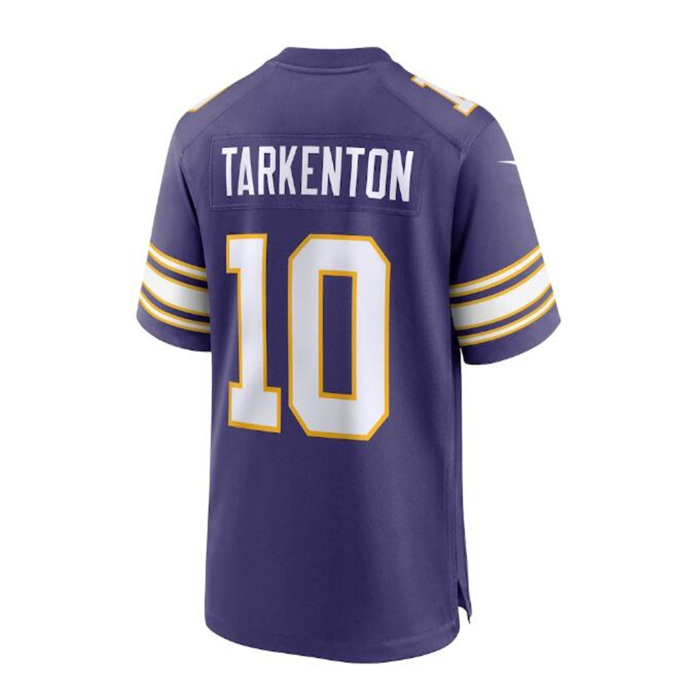 MN.Vikings #10 Fran Tarkenton Classic Retired Player Jersey - Purple Stitched American Football Jerseys