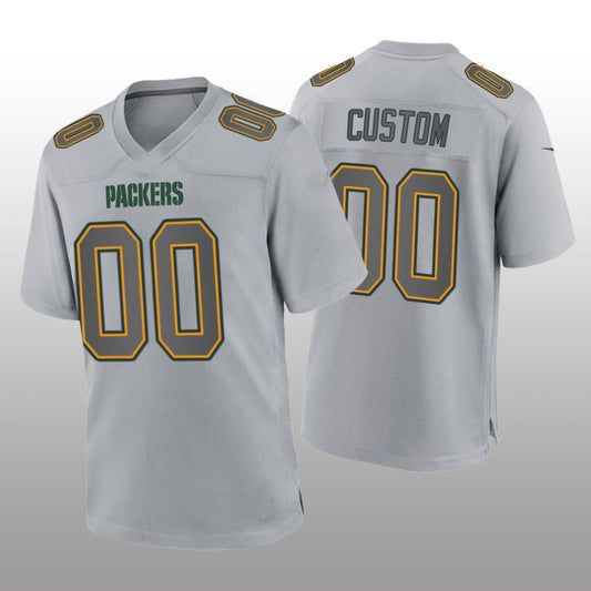 Football Jerseys GB.Packers Custom Gray Atmosphere Game Jersey American Stitched Jerseys