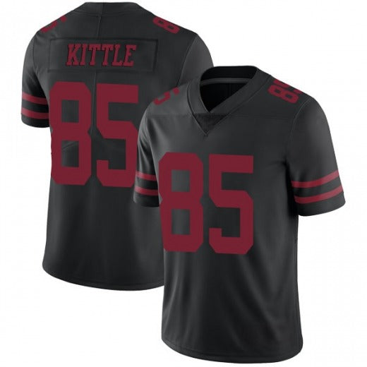 Football Jerseys SF.49ers George Kittle Jersey Black Stitched Name And Number 85