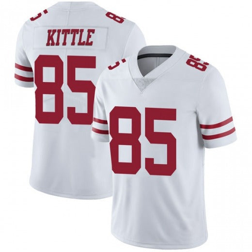 Football Jerseys SF.49ers George Kittle Jersey Black Stitched Name And Number 85 George Kittle  Jersey White Stitched Name And Number 85