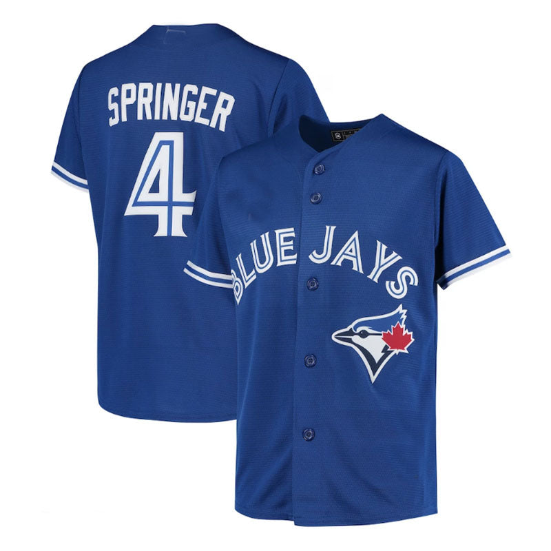 Toronto Blue Jays #4 George Springer Alternate Replica Player Jersey - Royal Baseball Jerseys