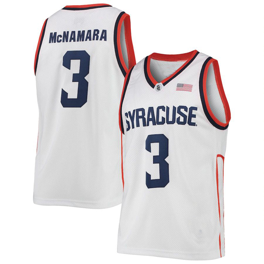 S.Orange #3 Gerry McNamara Original Retro Brand Alumni Commemorative Classic Basketball Jersey White Stitched American College Jerseys