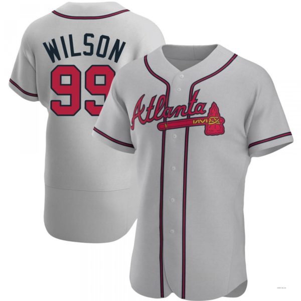 Atlanta Braves #99 Brooks Wilson Gray Road Jersey Stitches Baseball Jerseys