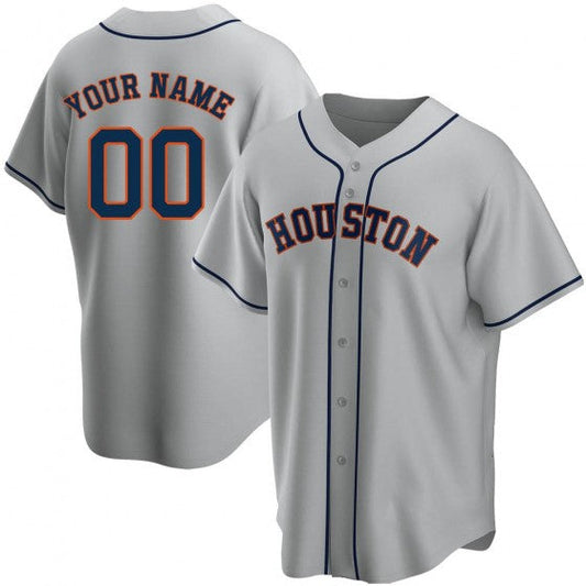 Custom Houston Astros Baseball Jerseys Gray Stitched Jerseys