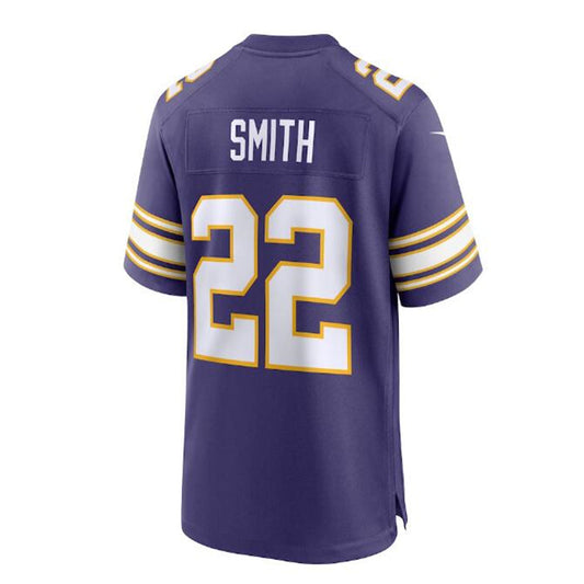 MN.Vikings #22 Harrison Smith Classic Player Game Jersey - Purple Stitched American Football Jerseys