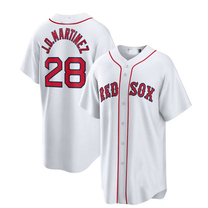 Boston Red Sox Road #28 J.D. Martinez Home Replica Player Name Jersey - White Baseball Jerseys