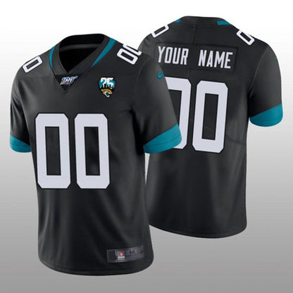 Custom J.Jaguars Black Vapor Limited 100th Season Jersey Stitched American Football Jerseys