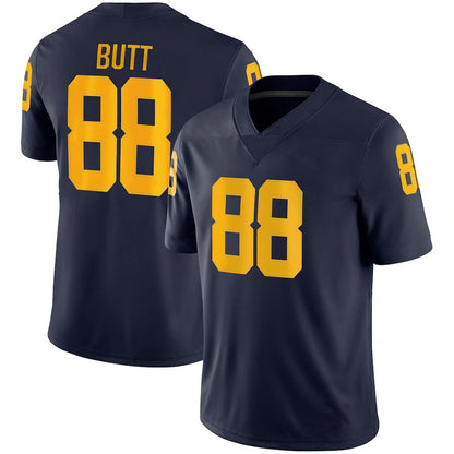 M.Wolverines #88 Jake Butt Jordan Brand Game Jersey Navy Stitched American College Jerseys