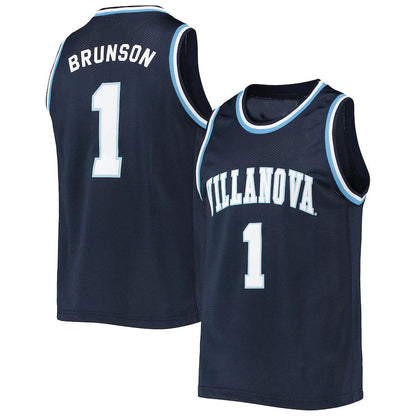 V.Wildcats #1 Jalen Brunson Original Retro Brand Alumni Commemorative Classic Basketball Jersey Navy Stitched American College Jerseys