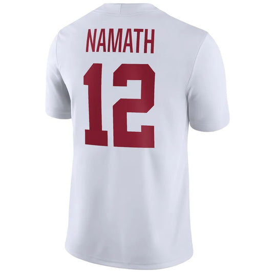 A.Crimson Tide #12 Joe Namath Alumni Player Jersey White Stitched American College Jerseys