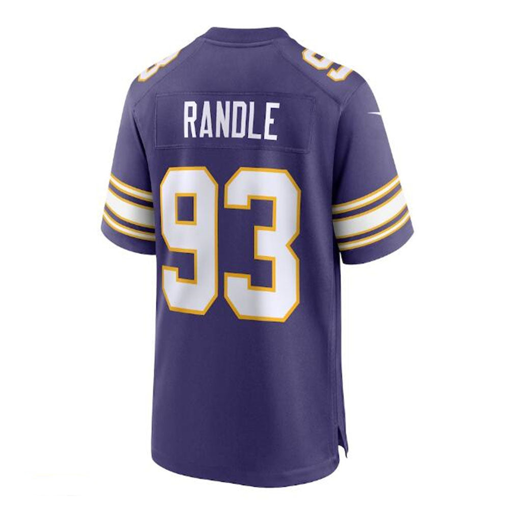 MN.Vikings #93 John Randle Classic Player Game Jersey - Purple Stitched American Football Jerseys