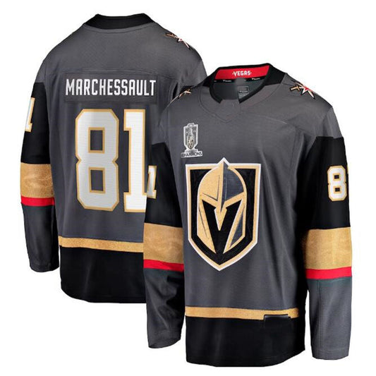 V.Golden Knights #81 Jonathan Marchessault Fanatics Branded 2023 Stanley Cup Champions Alternate Breakaway Player Jersey - Black Hockey Jerseys