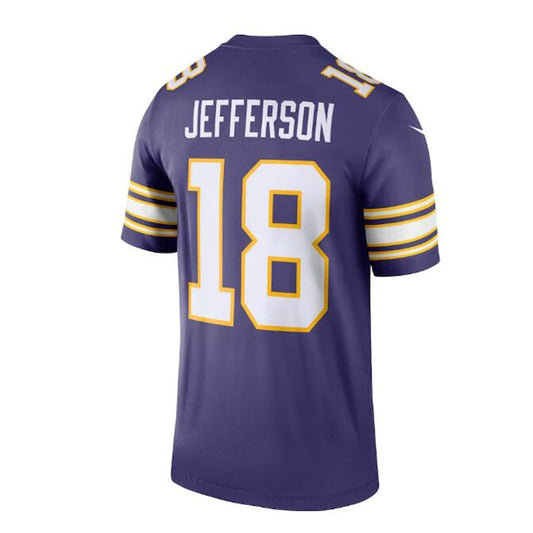 MN.Vikings #18 Justin Jefferson Classic Legend Player Jersey - Purple Stitched American Football Jerseys