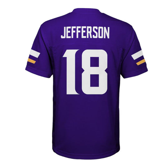 MN.Vikings #18 Justin Jefferson Game Player Jersey - Purple Stitched American Football Jerseys