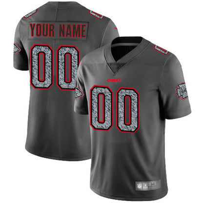 Custom KC.Chiefs Gray Static Vapor Untouchable Limited Jersey American Stitched Jersey Football Jerseys