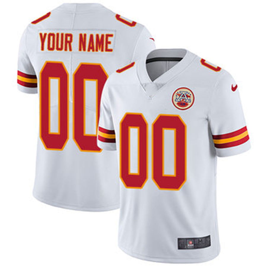 Custom KC.Chiefs  Road White Vapor Untouchable Limited Jersey American Stitched Jersey Football Jerseys