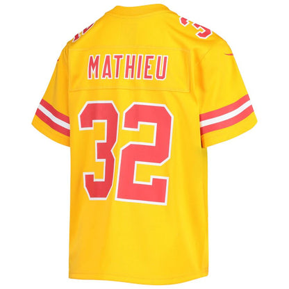 KC.Chiefs #32 Tyrann Mathieu Gold Inverted Team Game Jersey Stitched American Football Jerseys