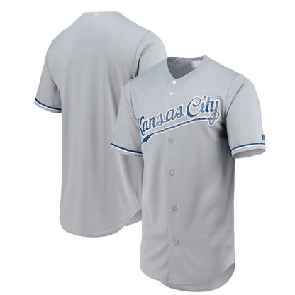 Kansas City Royals Majestic Team Official Jersey - Gray Baseball Jerseys