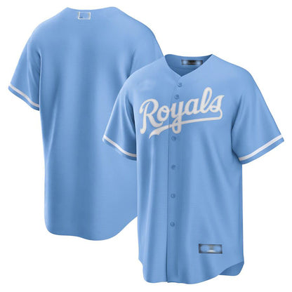 Kansas City Royals Light Blue Alternate Replica Team Logo Jersey Baseball Jerseys