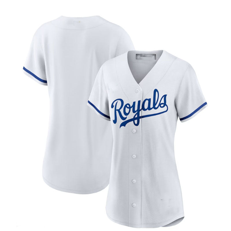 Kansas City Royals Home Replica Team Logo Jersey - White Baseball Jerseys