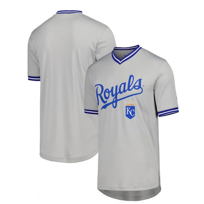 Kansas City Royals V-Neck Jersey - Gray Baseball Jerseys