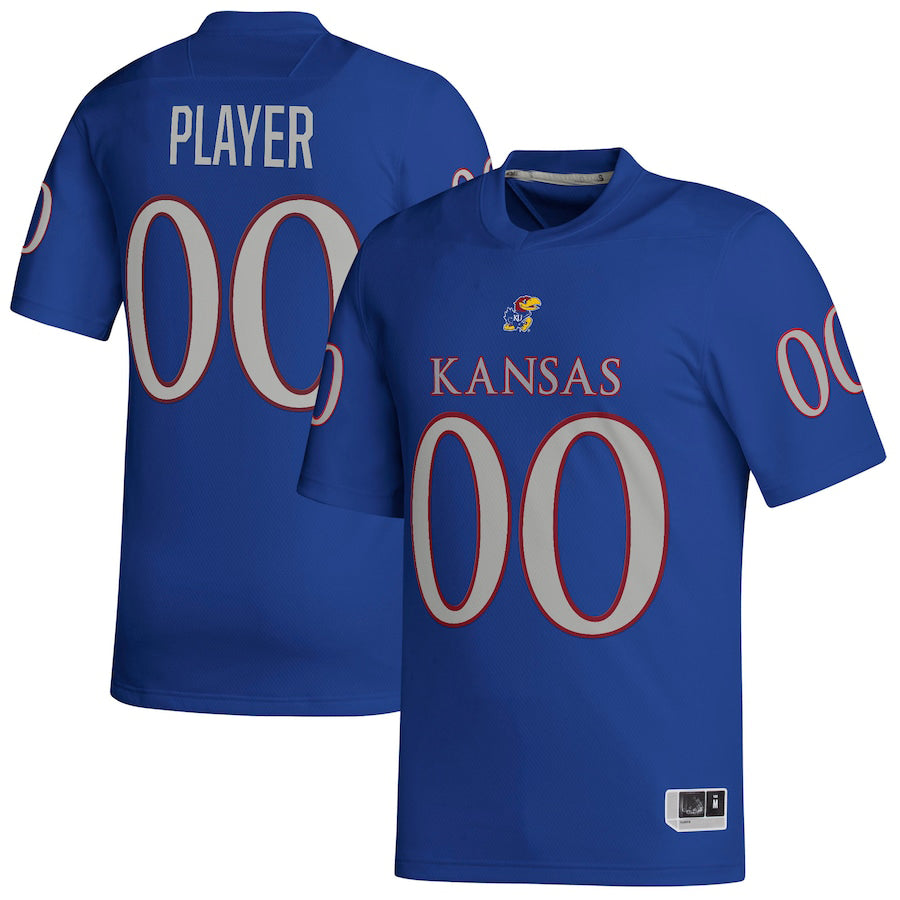 Custom K.Jayhawks Pick-A-Player NIL Replica Football Jersey Royal American Stitched College Jerseys