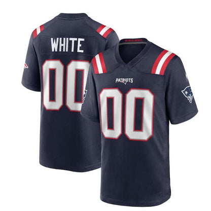 NE.Patriots #00 Keion White 2023 Draft Pick Game Jersey - Navy Stitched American Football Jerseys