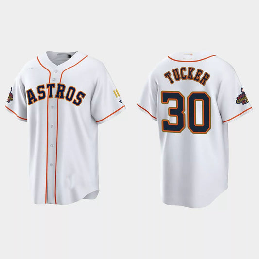 #30 Kyle Tucker Houston Astros 2023 Gold Program Jersey – White Stitches Baseball Jerseys