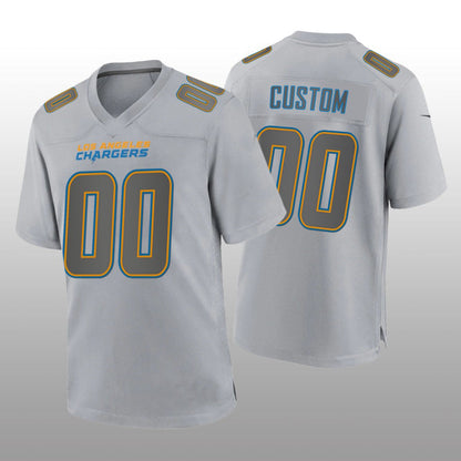 Football Jerseys LA.Chargers Custom Gray Atmosphere Game Jersey American Stitched Jerseys