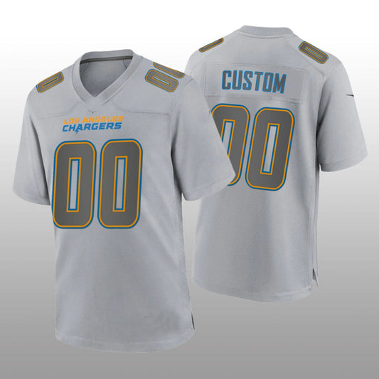Football Jerseys LA.Chargers Custom Gray Atmosphere Game Jersey American Stitched Jerseys