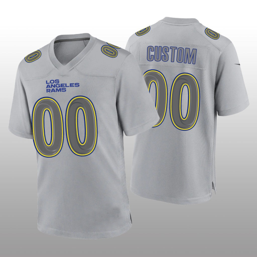 Football Jerseys LA.Rams Custom Gray Atmosphere Game Jersey American Stitched Jerseys