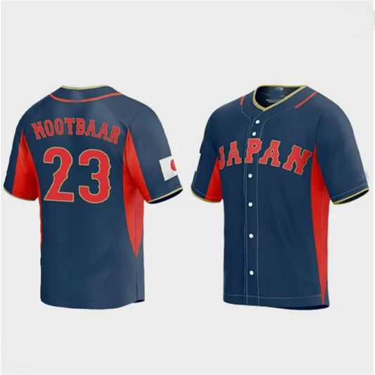 #23 Lars Nootbaar Japan Baseball 2023 World Baseball Classic Jersey – Navy Stitches Baseball Jerseys