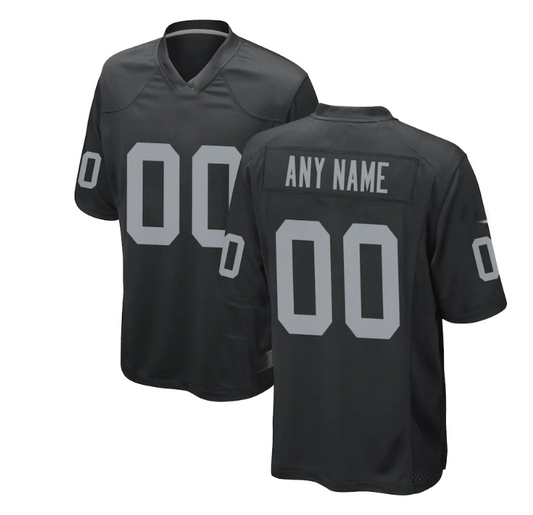 Custom LV.Raiders  Stitched American Football Jerseys Personalize Birthday Gifts Grey Jersey