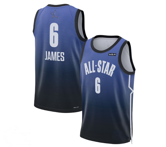 #6 LeBron James 2023 All-Star Game Swingman Jersey - Blue Stitched American Basketball Jersey